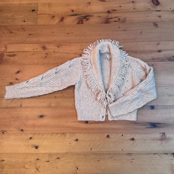 Anthropology dh New York Mika Fringe Cardigan - Picture 2 of 3